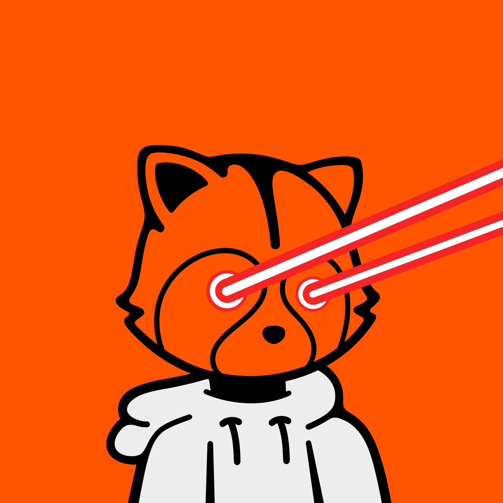 Slodds mascot with laser eyes