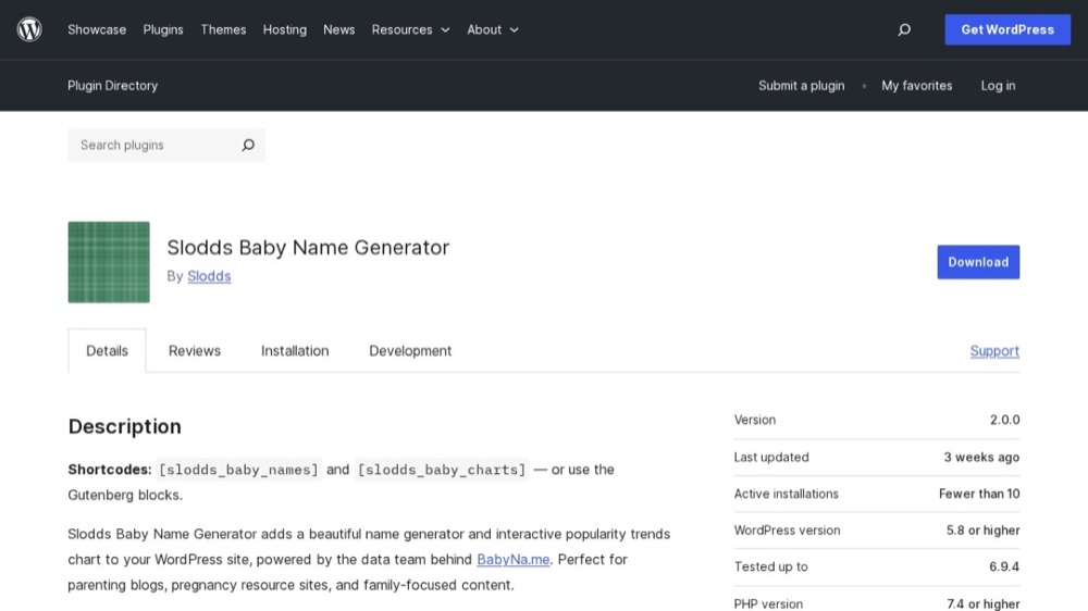 Slodds Baby Name Generator